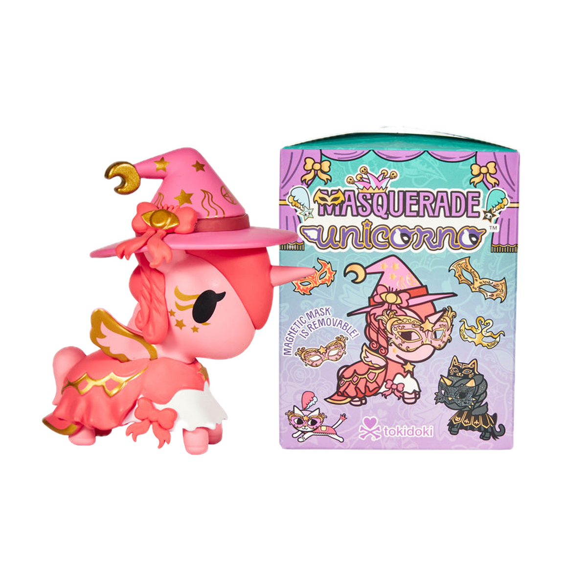 tokidoki Unicorno After Dark Masquerade Blind Box, figure with packaging