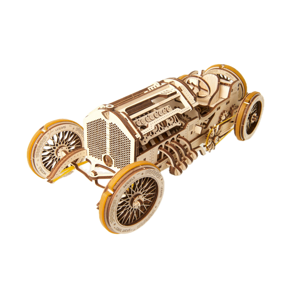 UGears U-9 Grand Prix Car Mechanical Model Kit