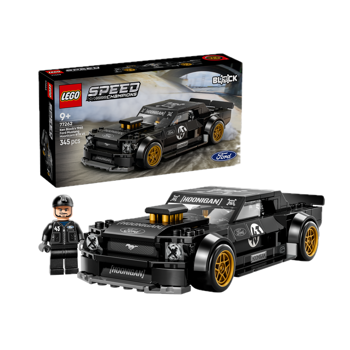 LEGO Speed Champions Ken Block’s ’65 Ford Mustang Hoonicorn V1 77262, box and build