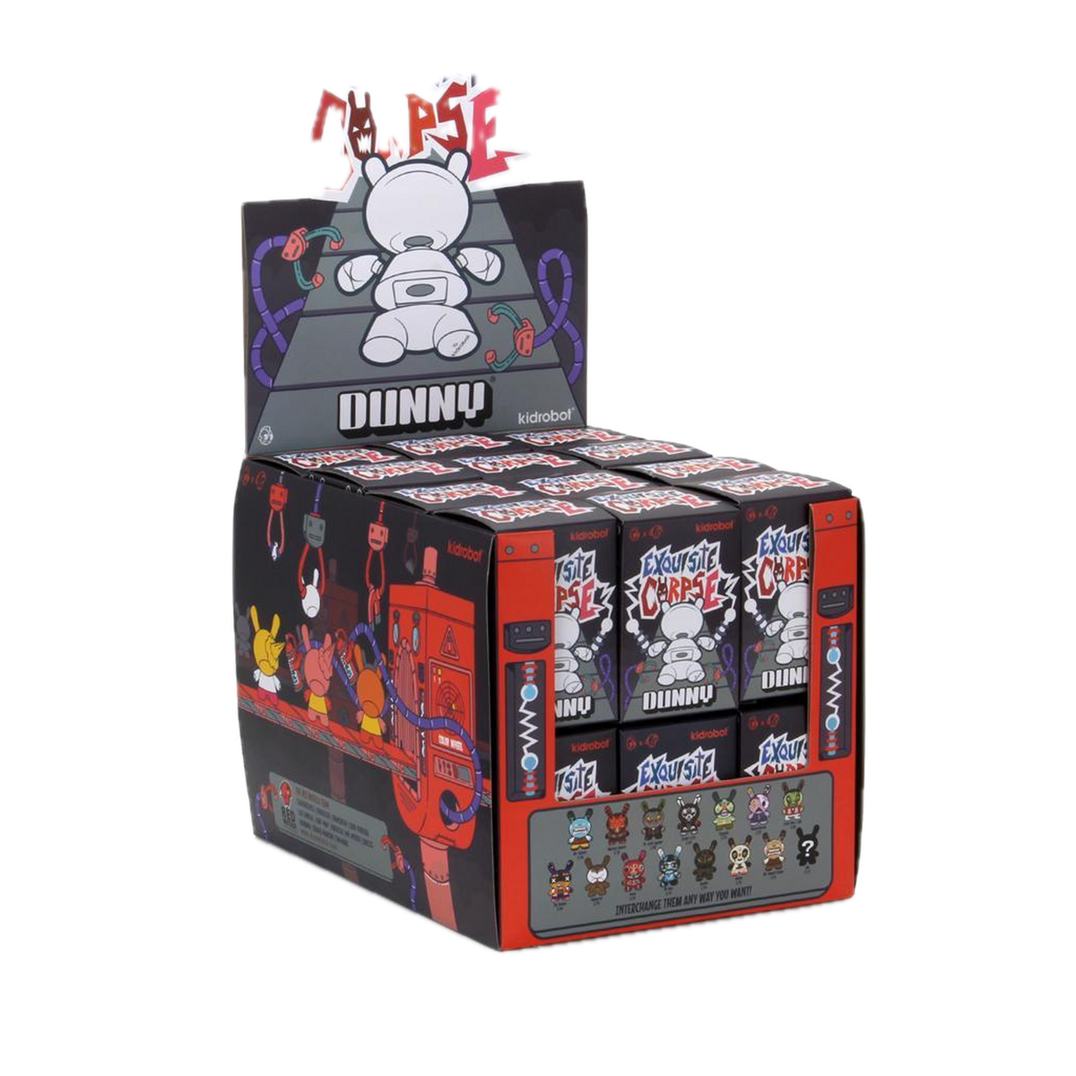 Kidrobot Exquisite Corpse Dunny Series Blind Box, case of blind boxes