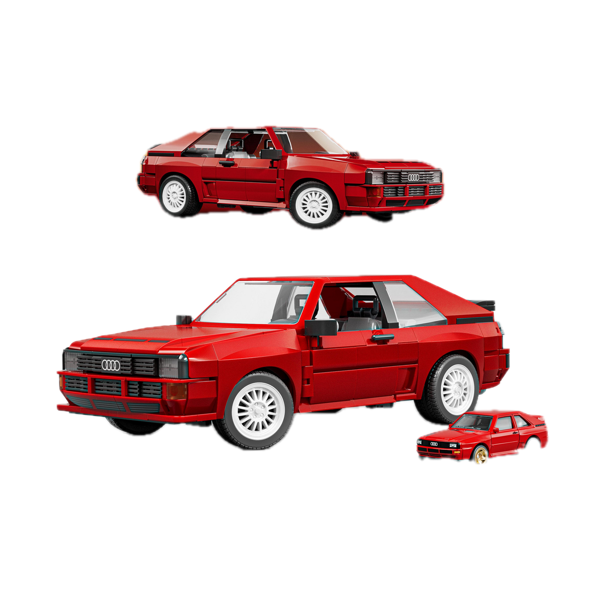 Mattel Brick Shop Hot Wheels ’84 Audi Sport quattro Building Set JLK39, box and build