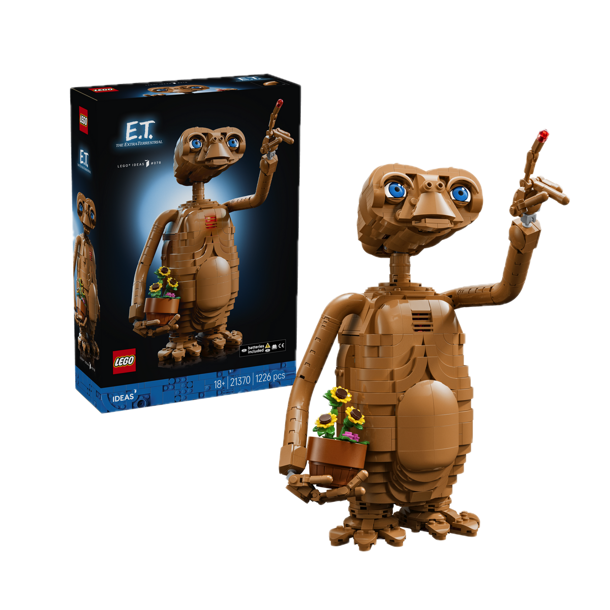 LEGO Ideas E.T. the Extra-Terrestrial 21370, box and build