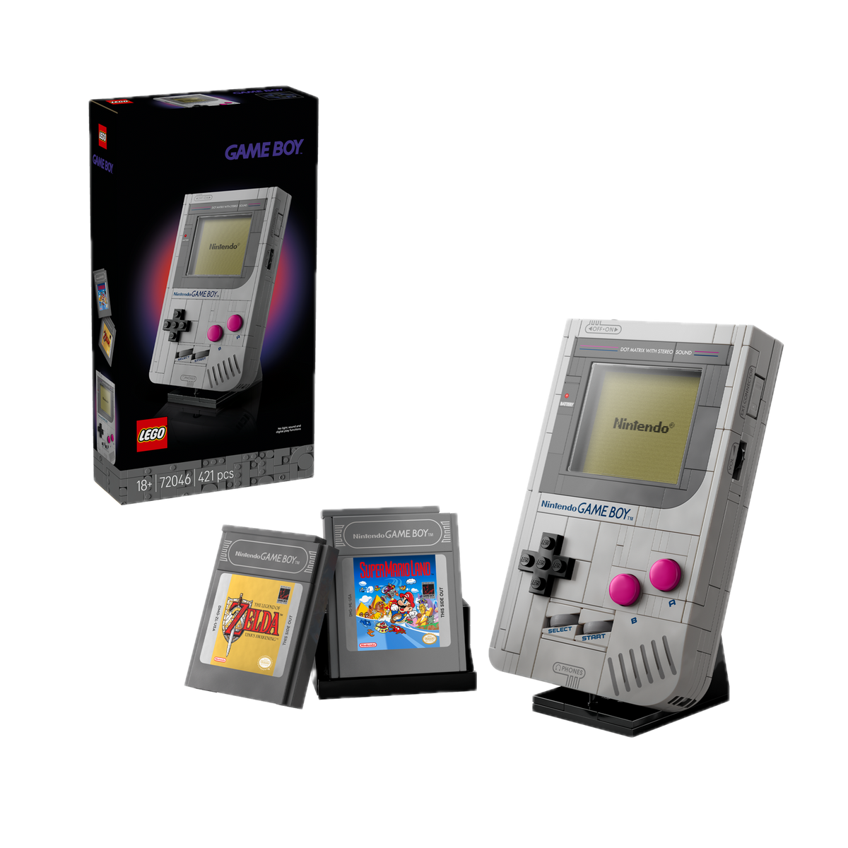 LEGO Super Mario Game Boy 72046, box and build