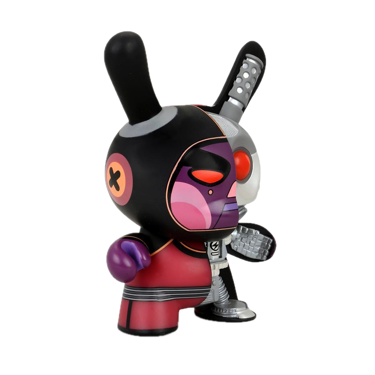 Kidrobot VOID 5" Mecha Half-Ray Android Dunny by DirtyRobot, Destroy Edition, front 3/4
