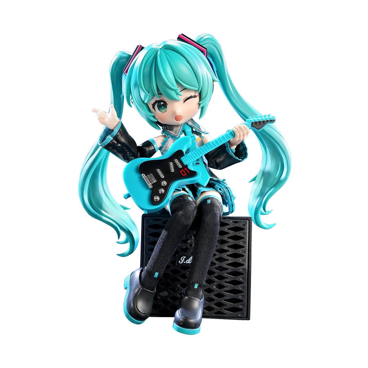 Blokees DaaLaMode Series Hatsune Miku Official Outfit, sitting with guitar