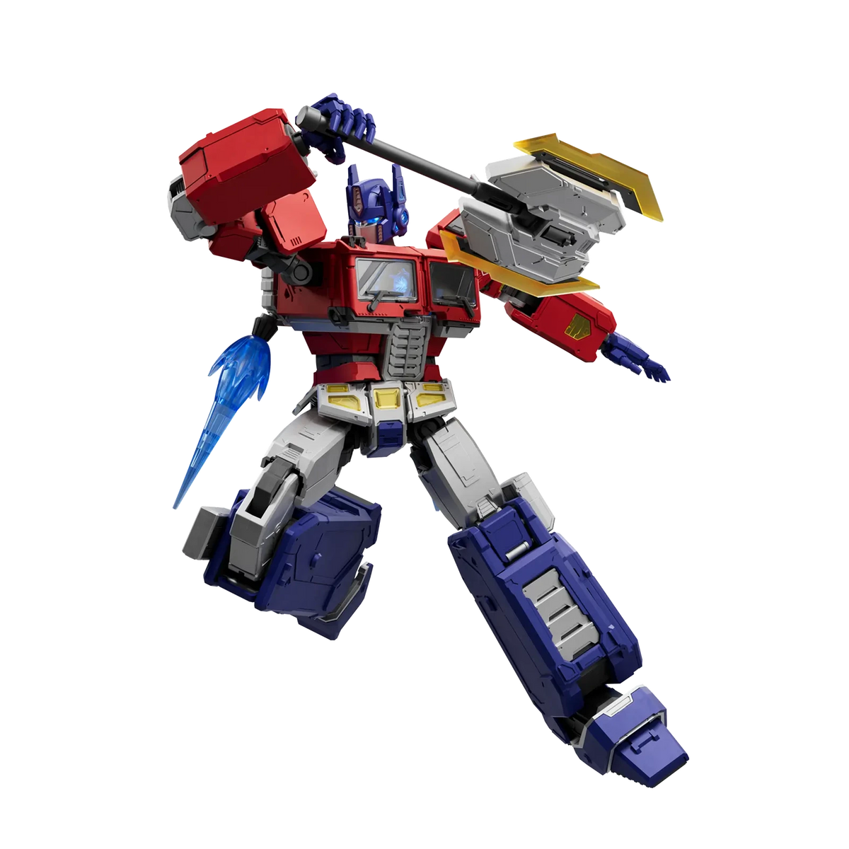Blokees Transformers Action Edition 07 Optimus Prime (Ver.EVO), axe and blade pose