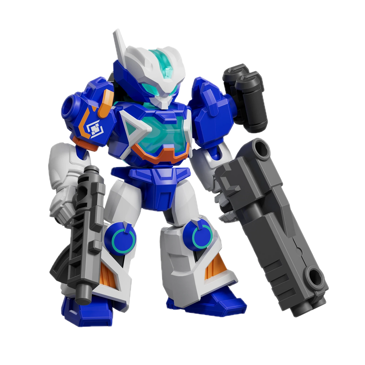Blokees Astral Rally Defender Version 01 The First Light, blue mech with blaster
