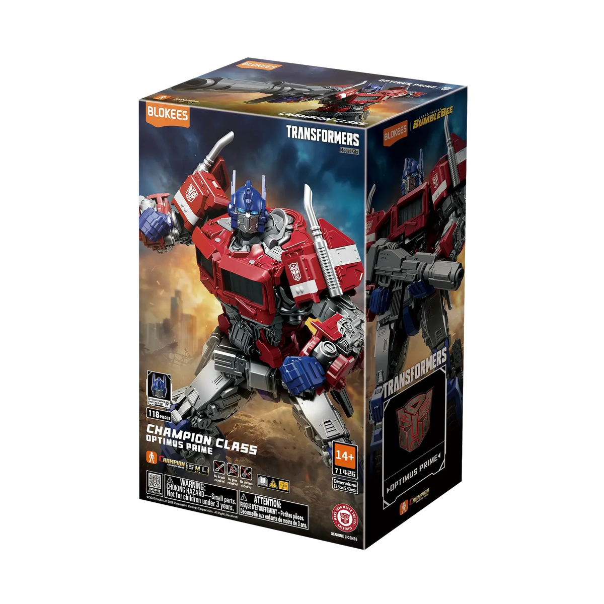 Blokees Transformers Champion Class 26 Optimus Prime (Transformers Bumblebee), box