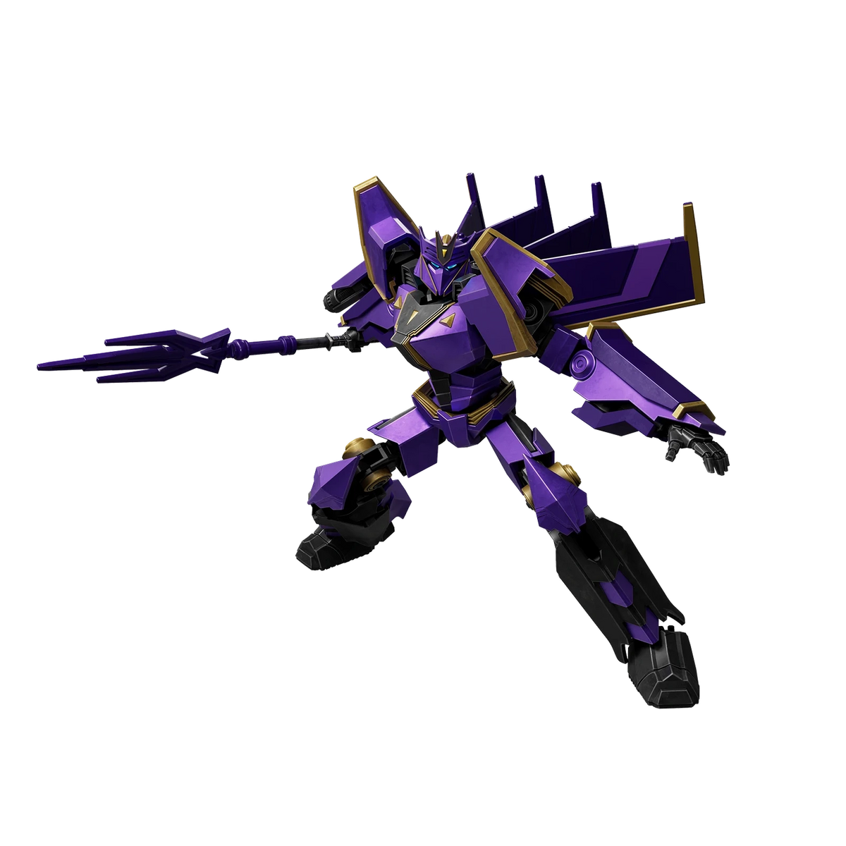 Blokees Transformers Classic Class 20 Megatronus (Transformers One), lunging trident pose