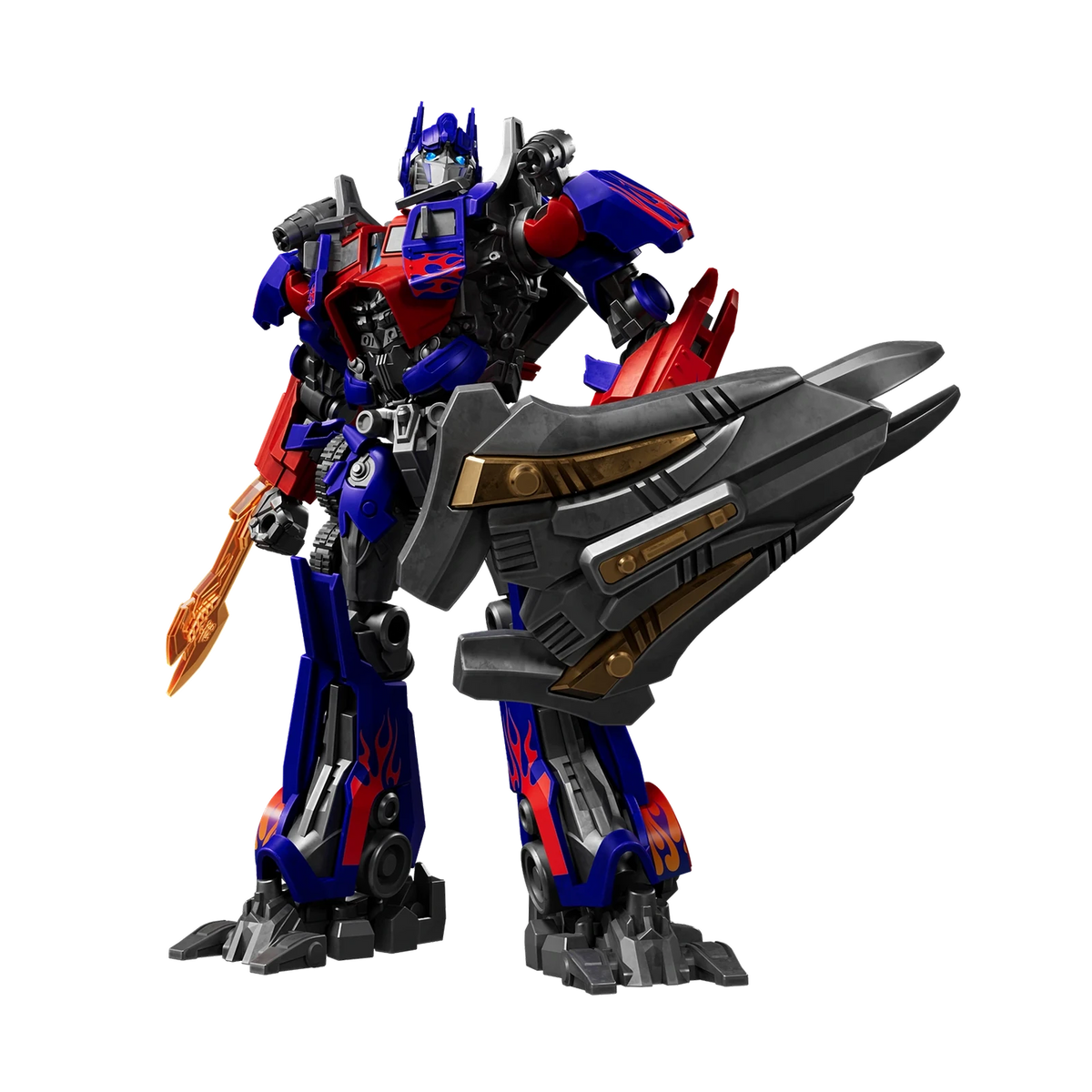 Blokees Transformers DX Classic Class 21 Jet Wing Optimus Prime, with shield and sword
