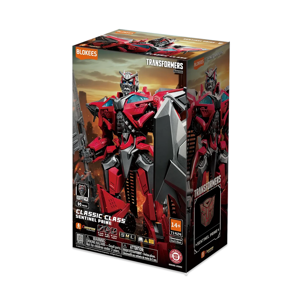 Blokees Transformers Classic Class 24 Sentinel Prime (Dark of the Moon), box