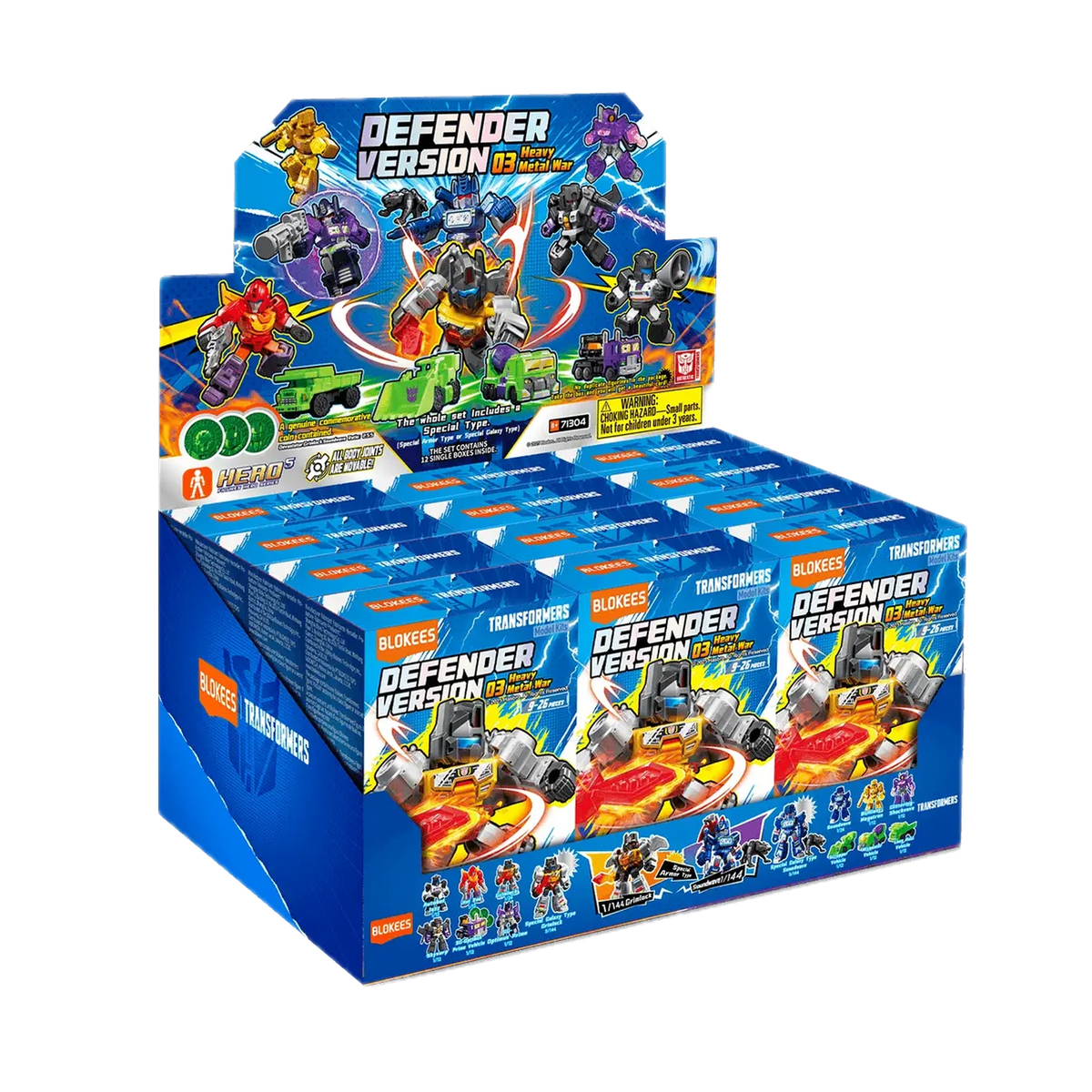Blokees Transformers Defender Version 03 Heavy Metal War, whole set display box