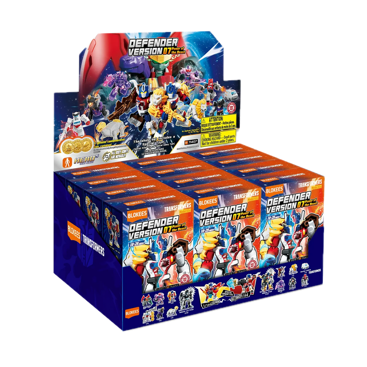 Blokees Transformers Defender Version 07 Power of the Beast, whole set display box