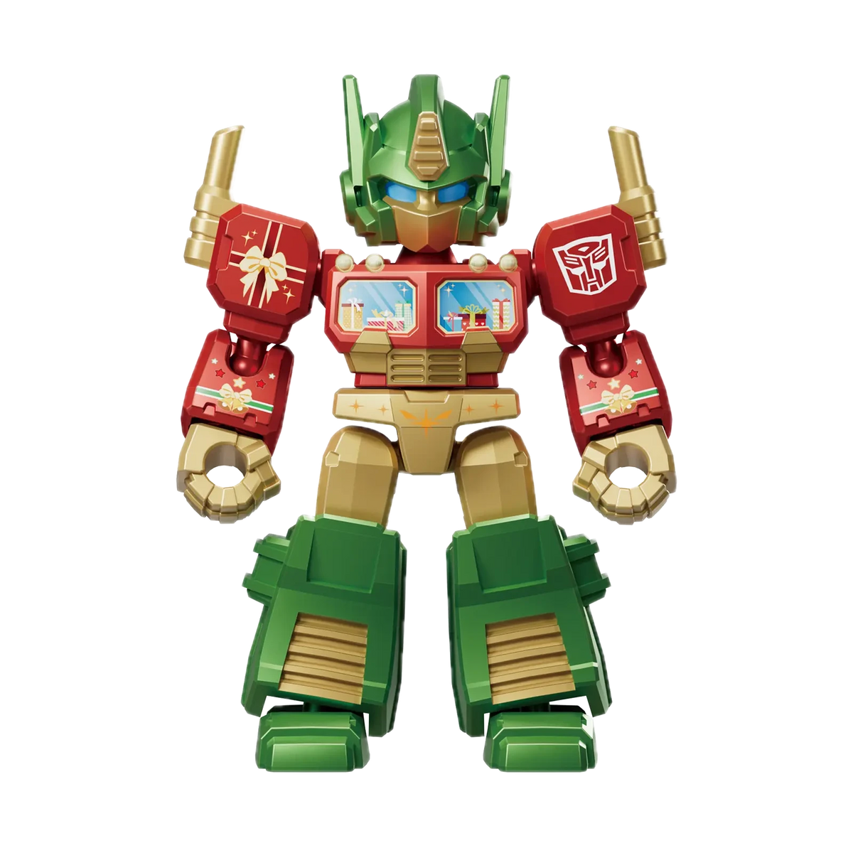 Blokees Transformers Defender Version 2026 Christmas Advent Calendar, Christmas Optimus Prime figure