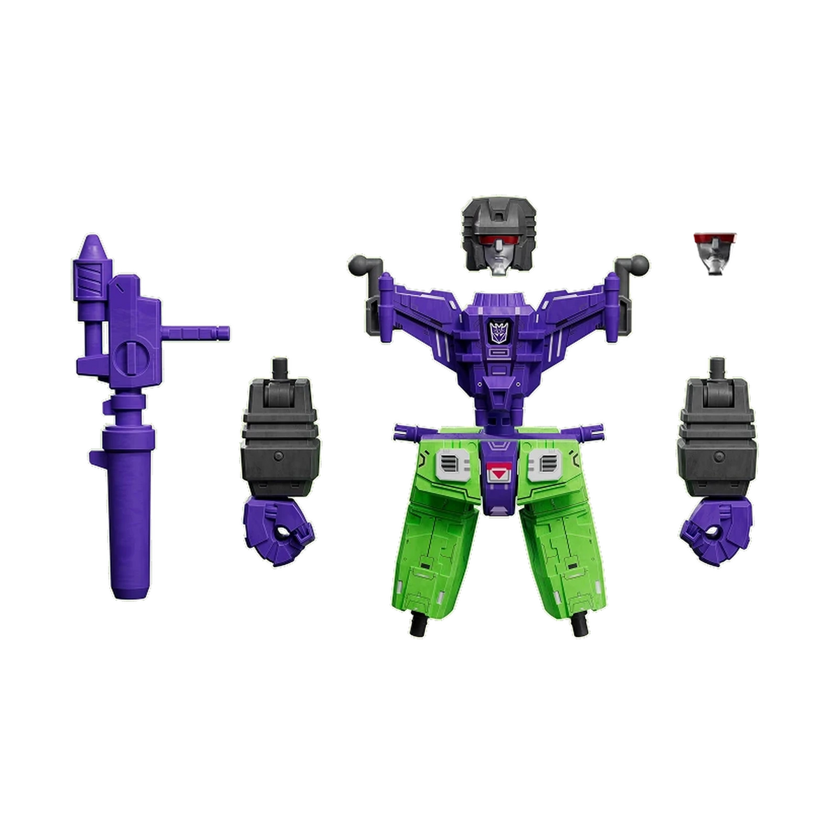 Blokees Transformers Defender Version Devastator Combining Accessory, accessory parts laid out