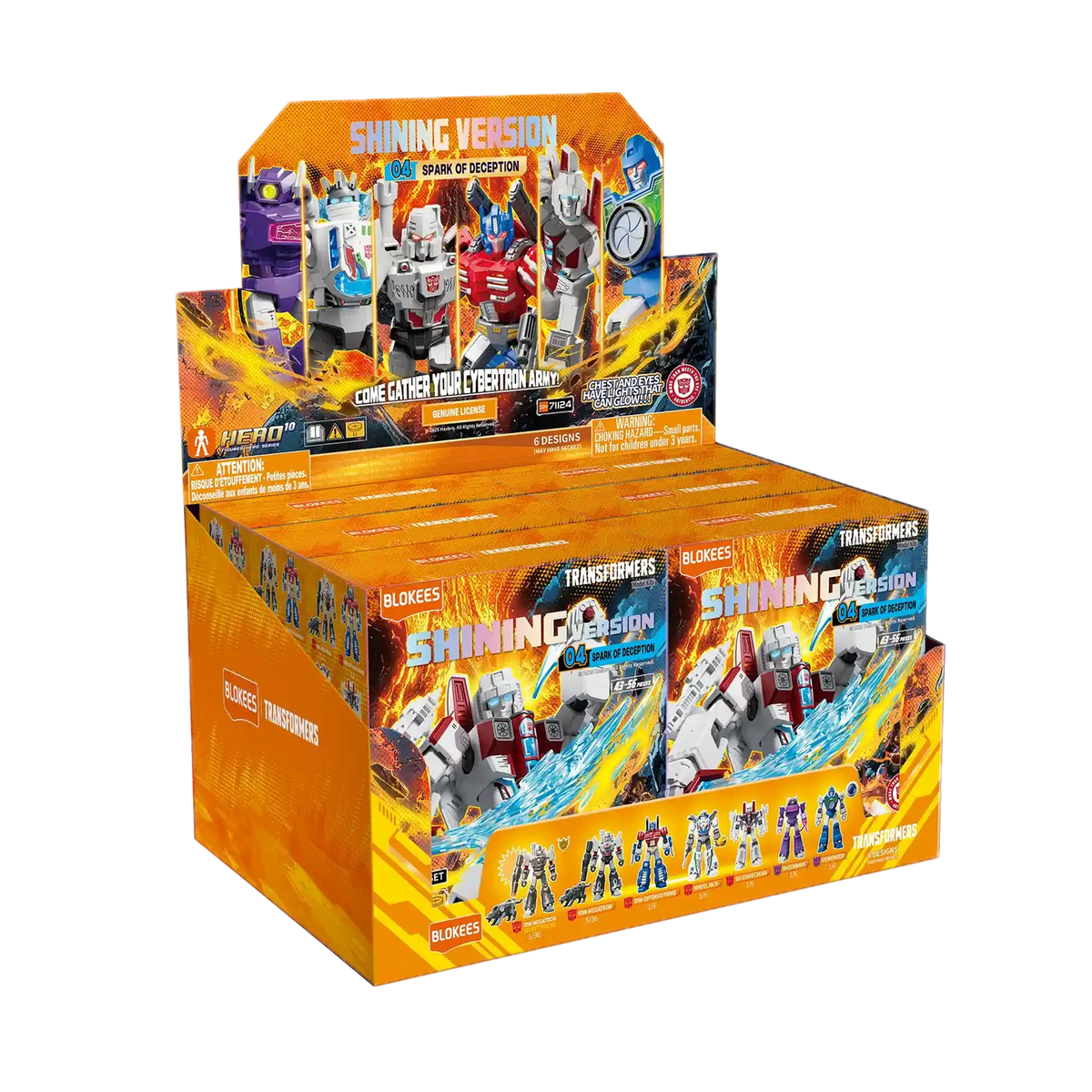 Blokees Transformers Shining Version 04 Spark of Deception, display case of boxes