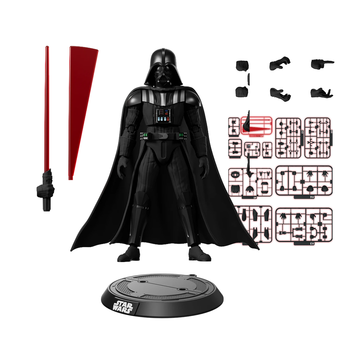 Blokees Star Wars: The Empire Strikes Back Champion Class 01 Darth Vader, contents and stand