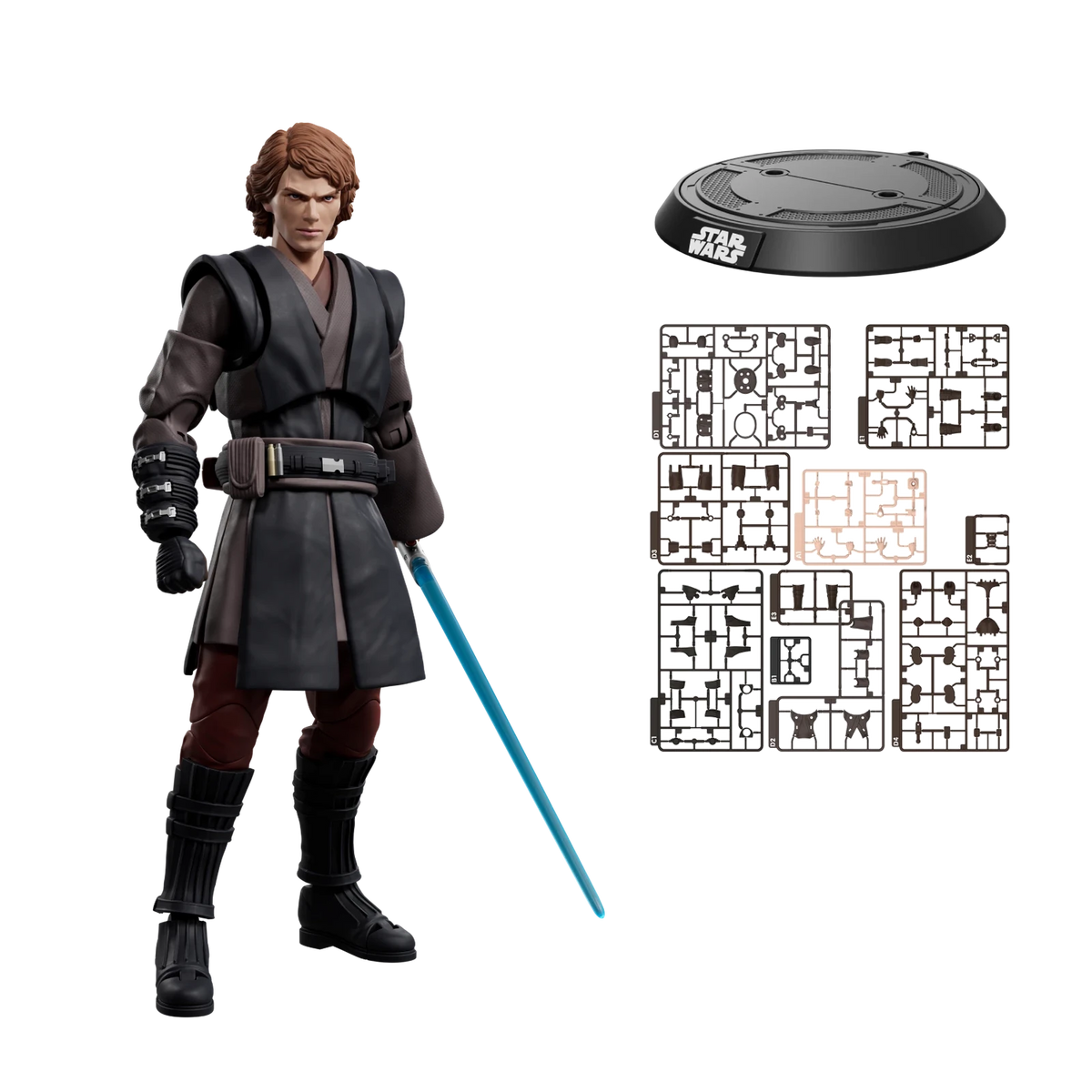 Blokees Star Wars: Revenge of the Sith Champion Class 08 Anakin Skywalker, contents and stand