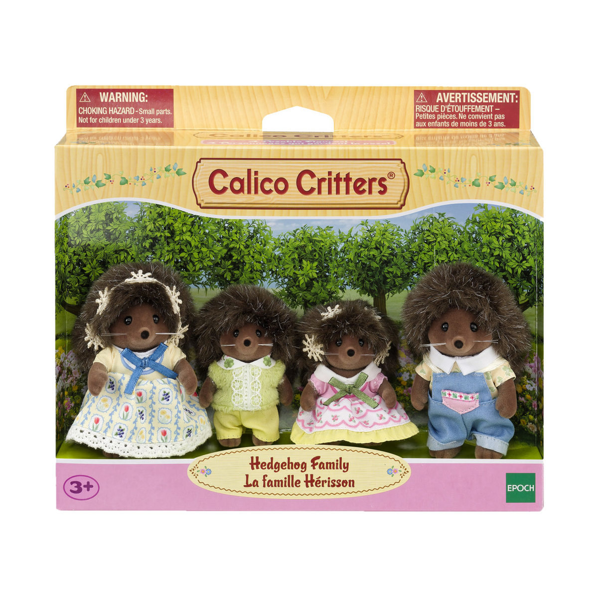 Calico Critters Hedgehog Family CC2298, box angle