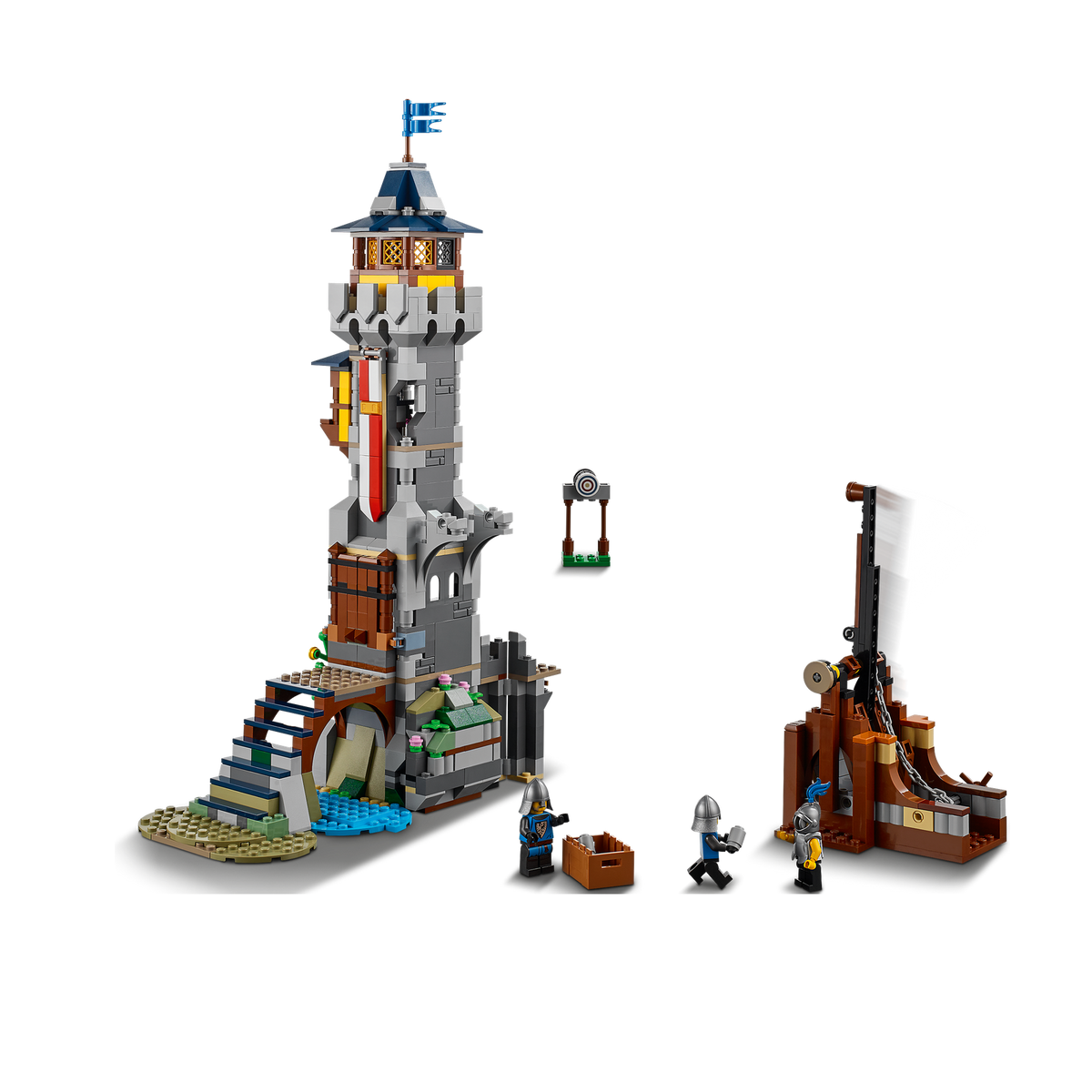LEGO Medieval Castle 31120, alternate build: castle tower with catapult