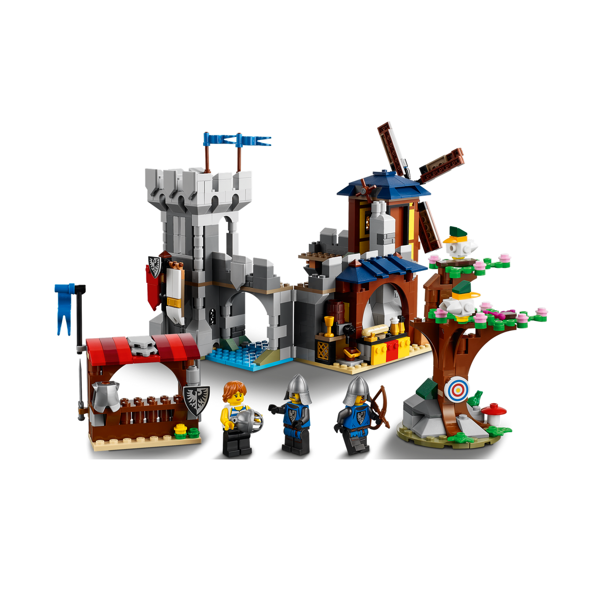LEGO Medieval Castle 31120, alternate build: marketplace with windmill
