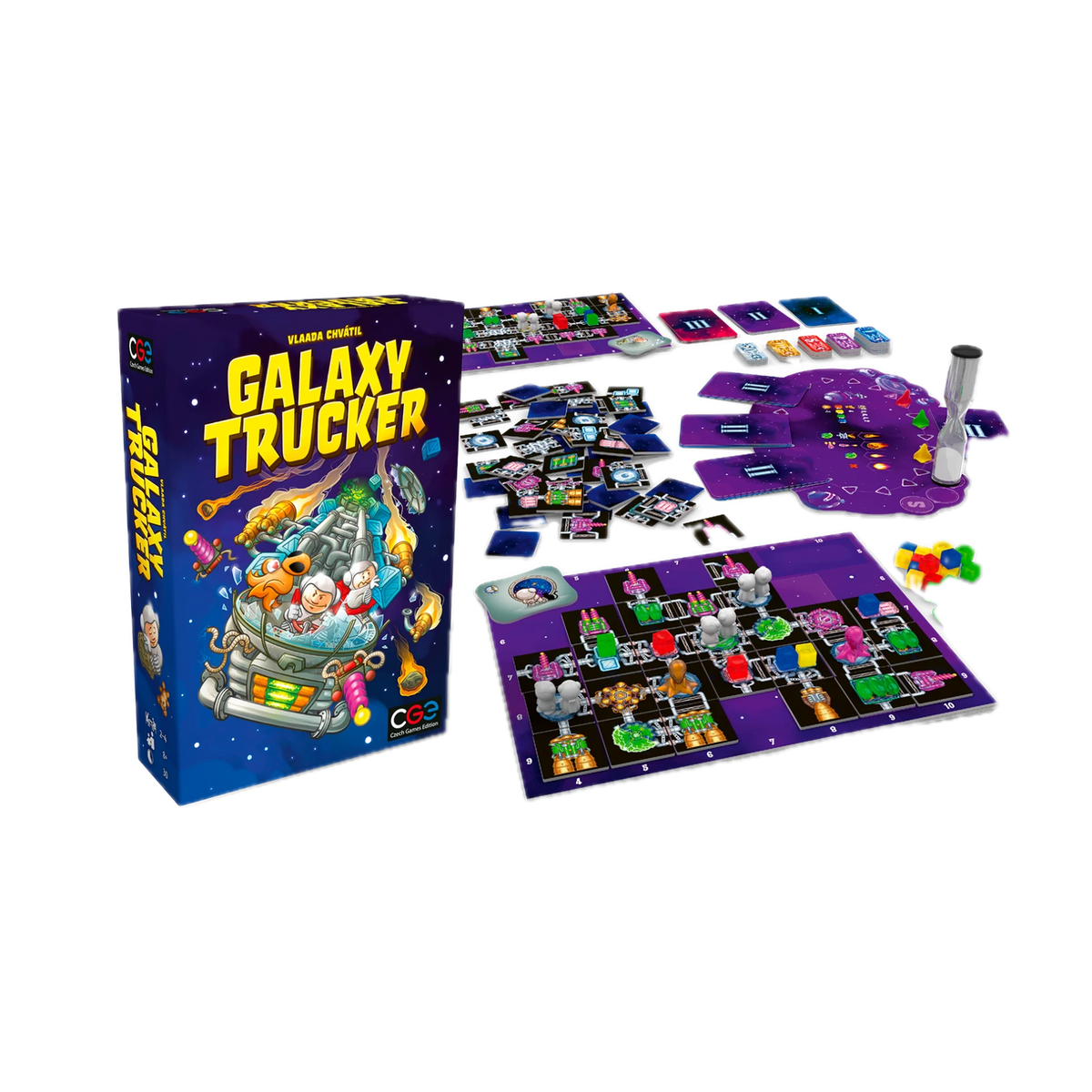 Czech Games Edition Galaxy Trucker, box with boards and tiles