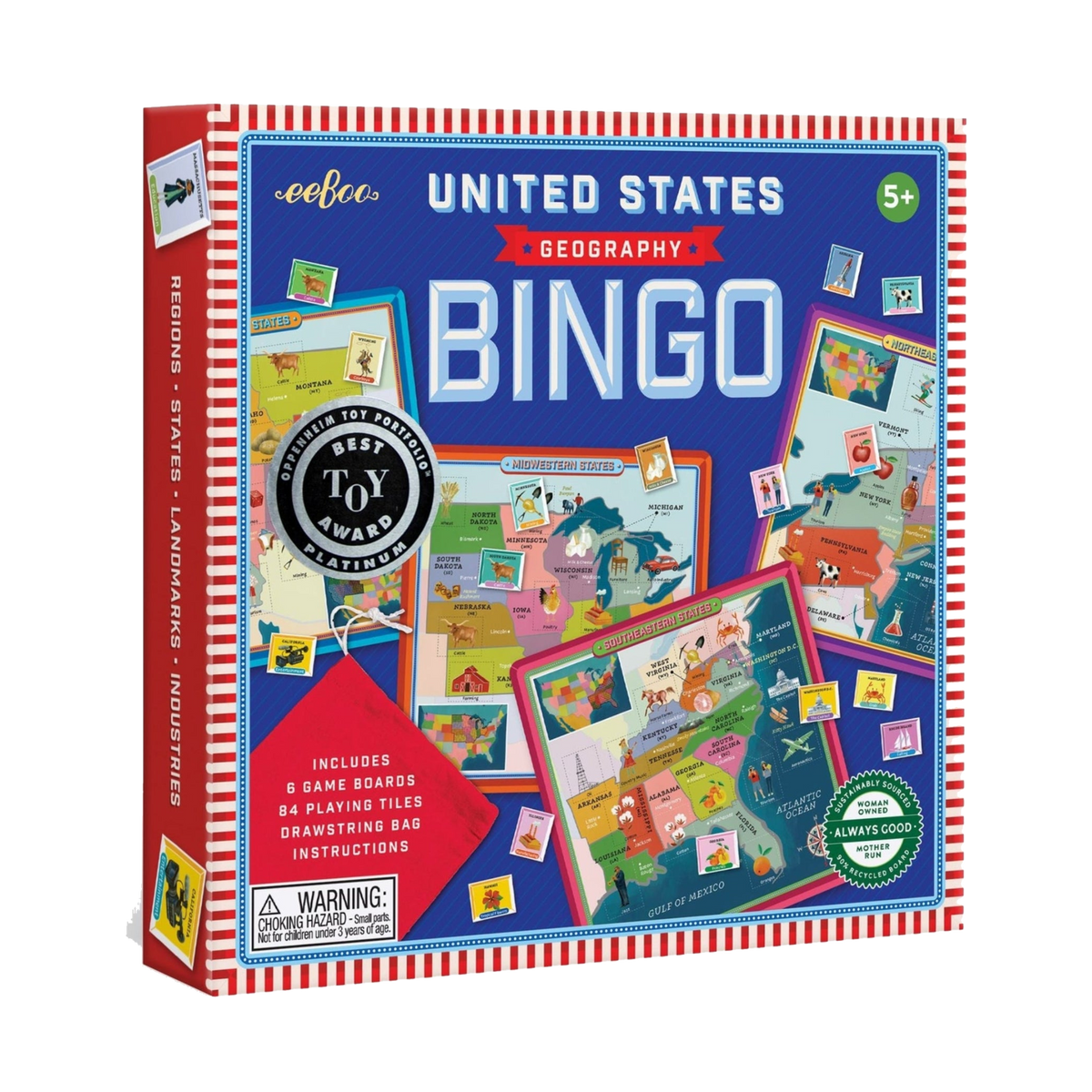 eeBoo USA Geography Bingo