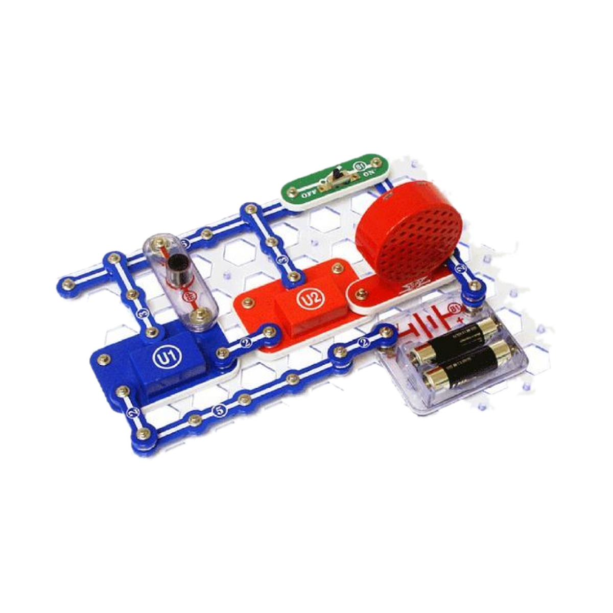 Snap Circuits Jr. SC-100, circuit project from another angle