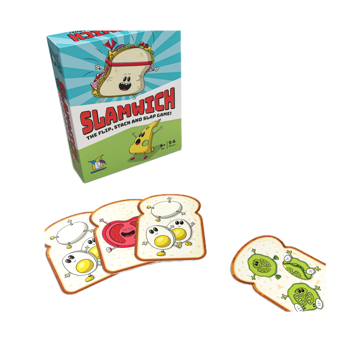Gamewright Slamwich, box with sandwich cards
