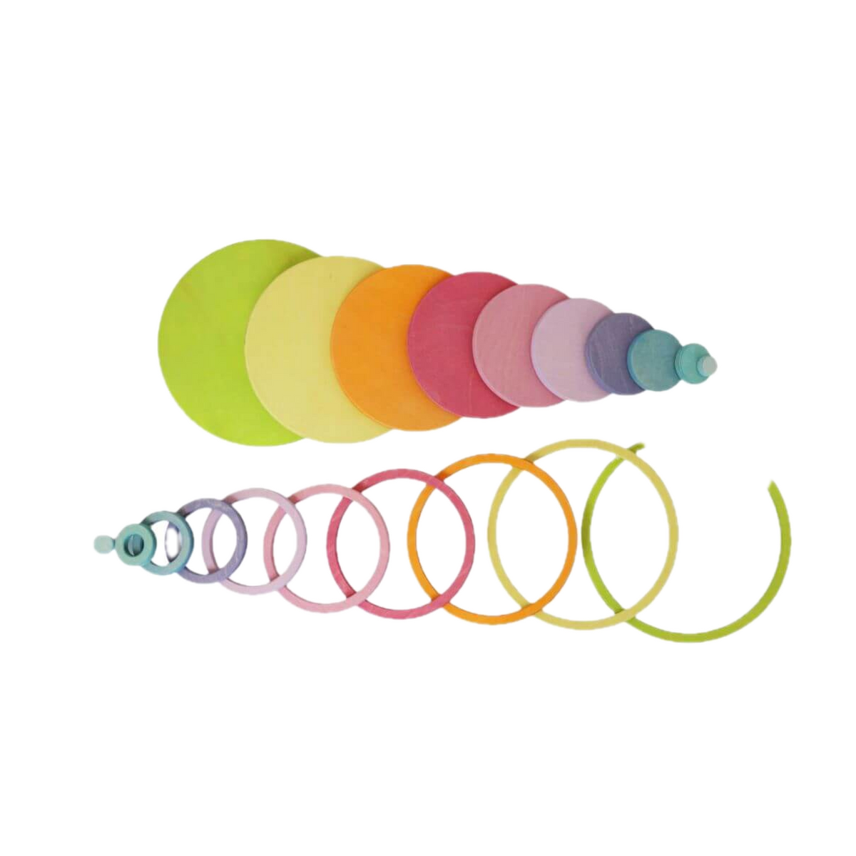 Grimm's Rainbow Circles and Rings Set, Pastel 10687