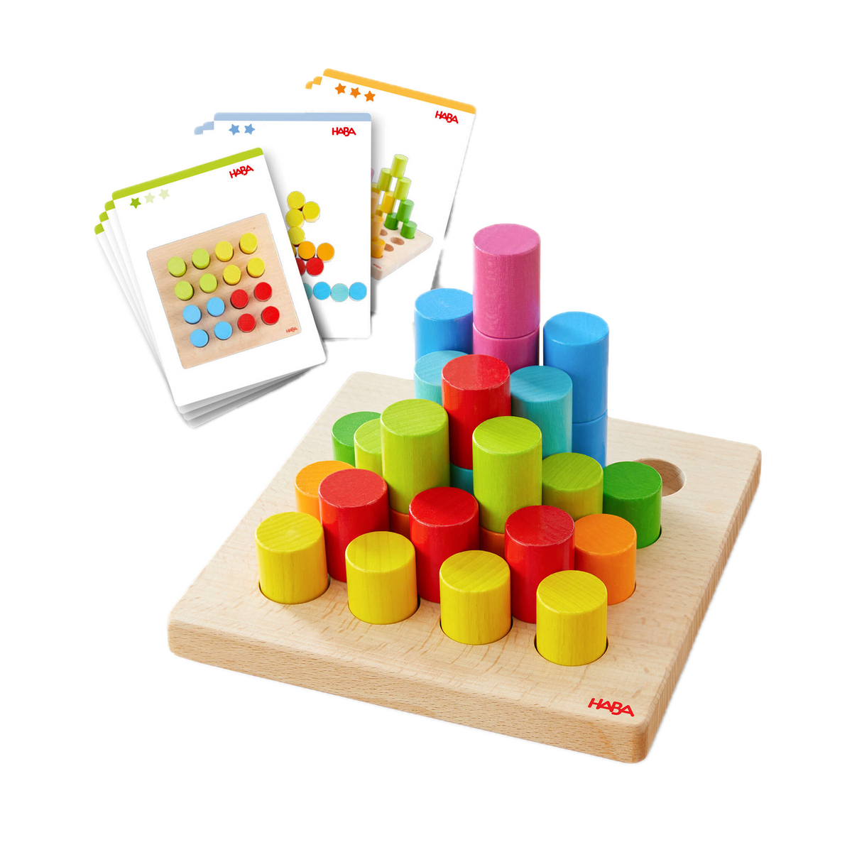 HABA Colorful Towers Wooden Stacking Game