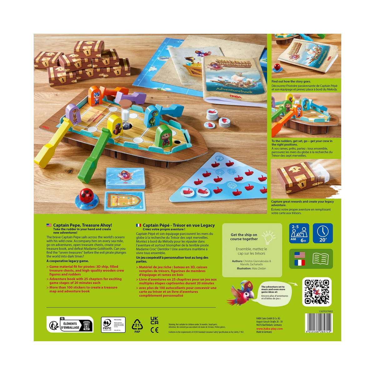 HABA Capt'n Pepe: Treasure Ahoy!, box back