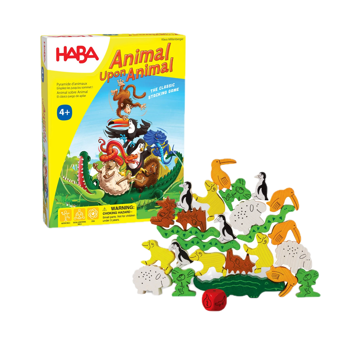 HABA Animal Upon Animal, box with wooden animals