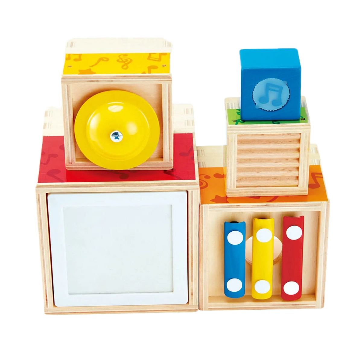 Hape Stacking Music Set E0336, blocks from the front