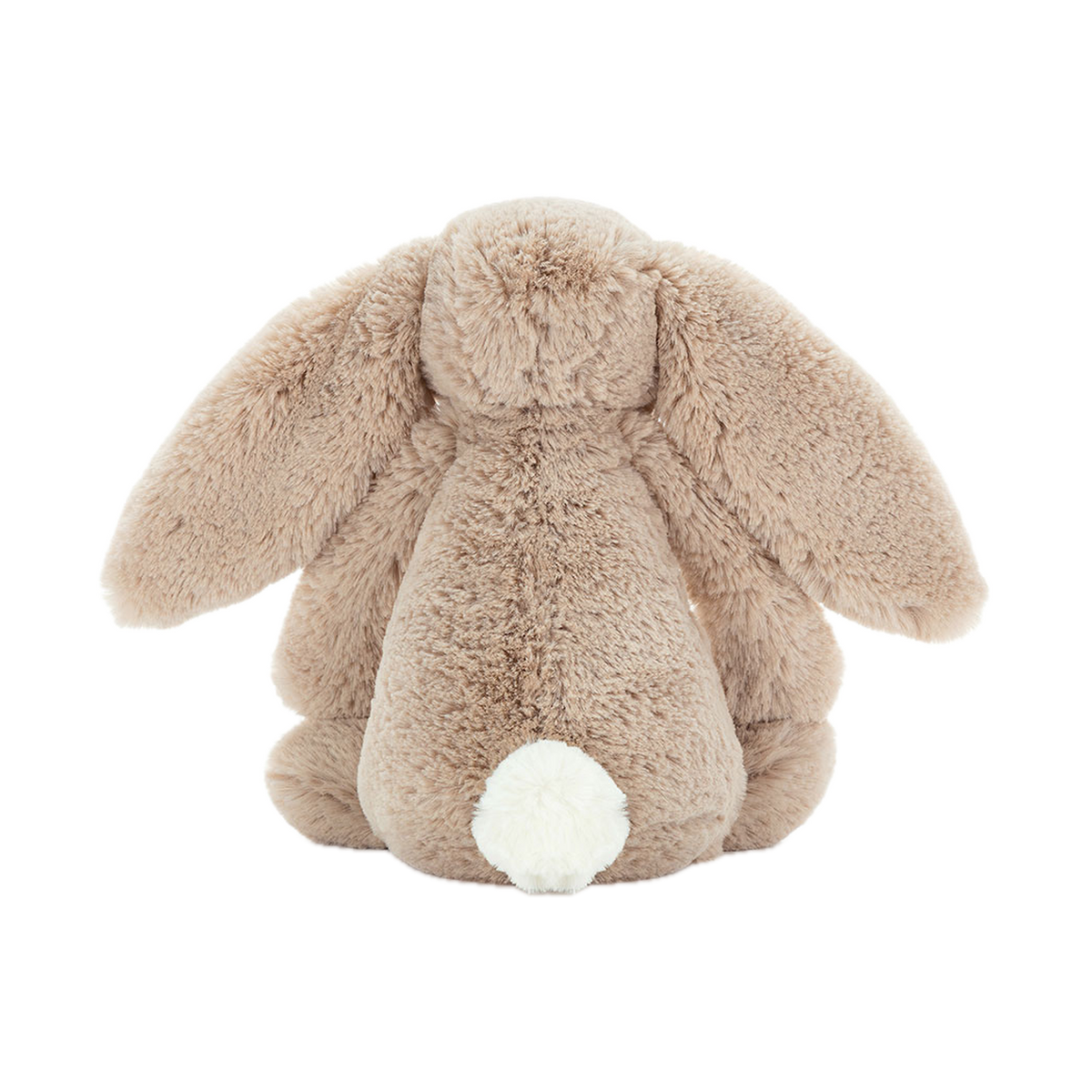 Jellycat Bashful Beige Bunny, Medium, back view with tail