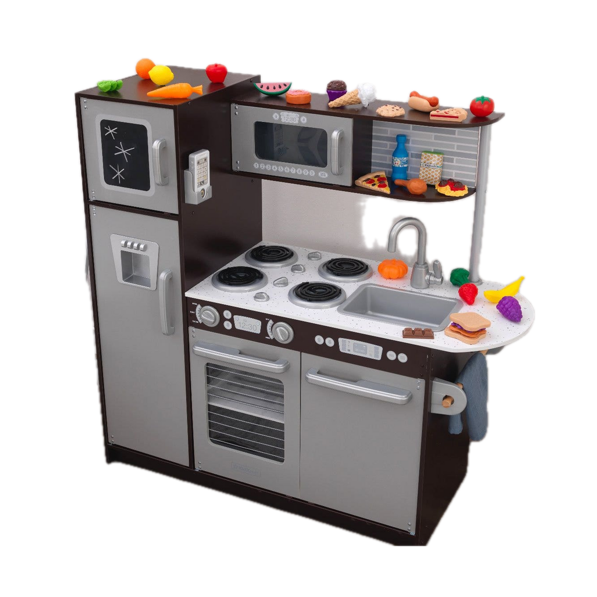 KidKraft Uptown Play Kitchen with 30 Piece Play Food 53388