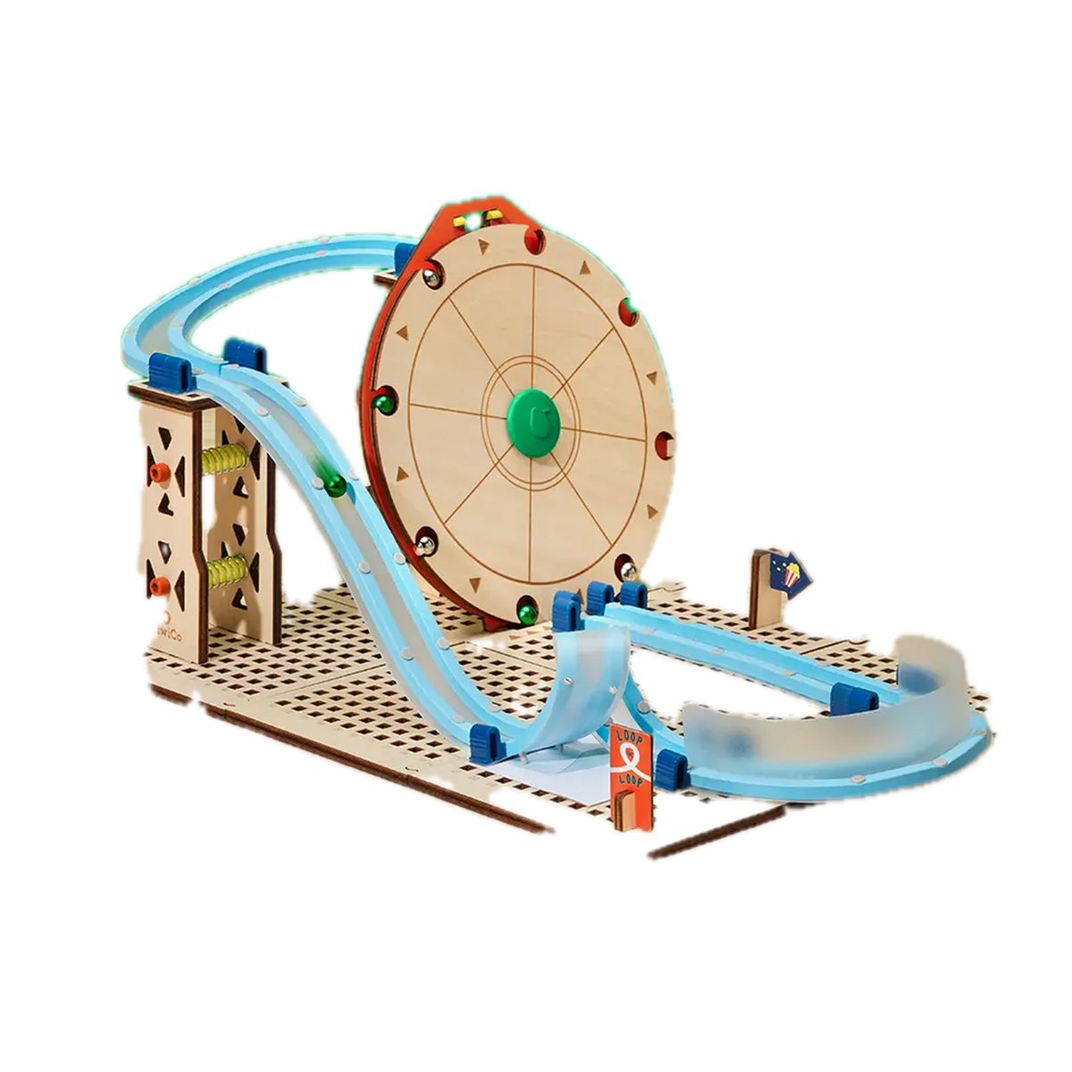 KiwiCo Marble Roller Coaster, coaster with the loop track
