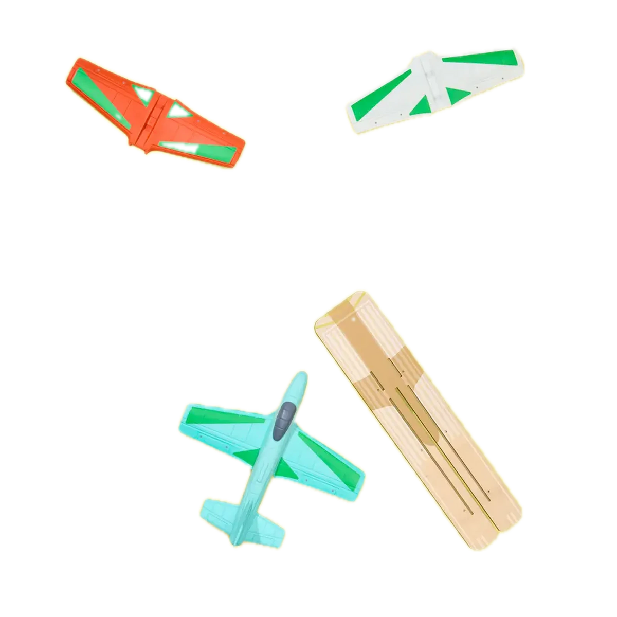 KiwiCo Flex & Fly Plane Launcher, foam planes and runway