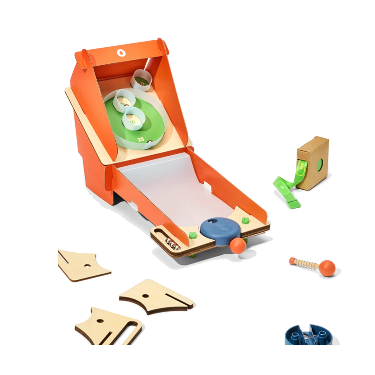 KiwiCo Roller Ramp Arcade Game, arcade ramp with parts