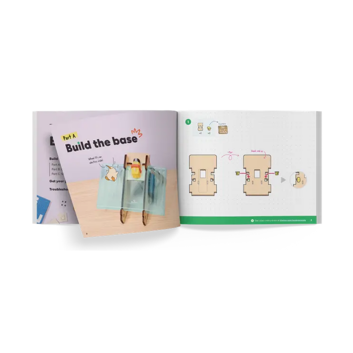 KiwiCo Tinker Crate, crate magazine and instructions