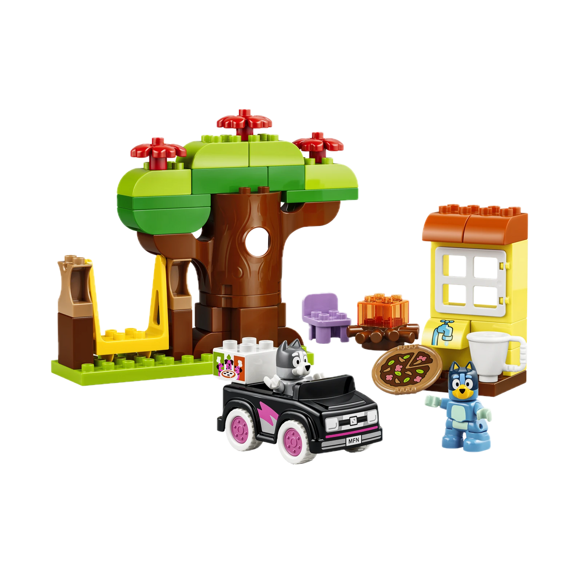 LEGO DUPLO Pizza Girls with Muffin and Bluey 10469, full set