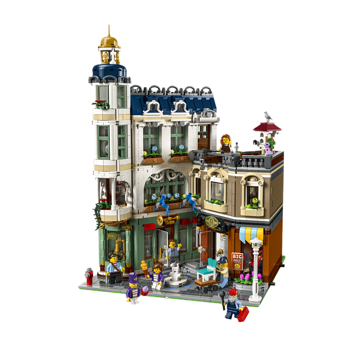 LEGO Icons Shopping Street 11371, front 3/4