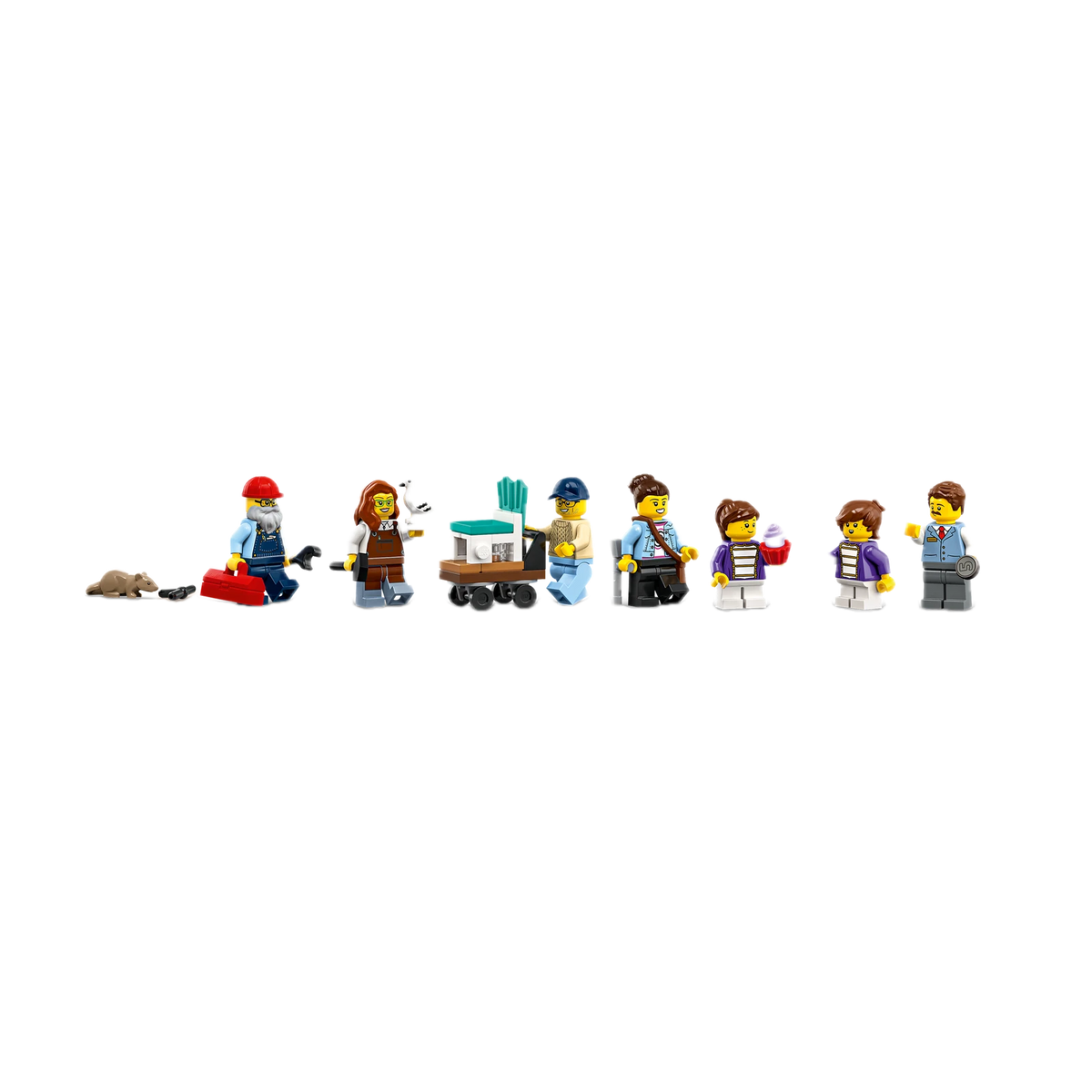 LEGO Icons Shopping Street 11371, 7 minifigures