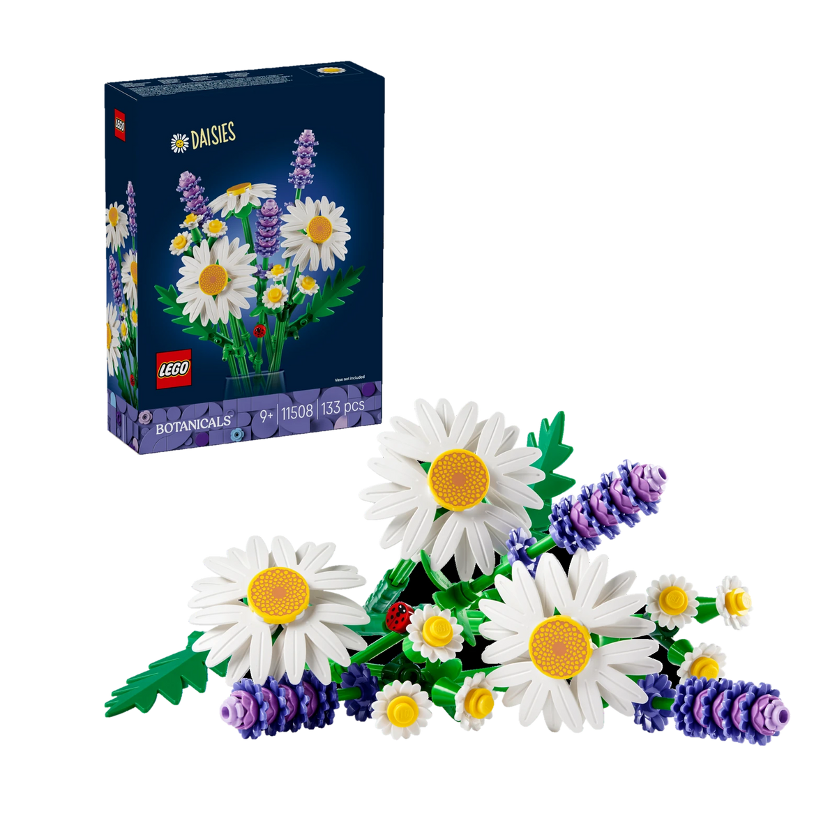 LEGO Botanicals Daisies 11508, box and bouquet