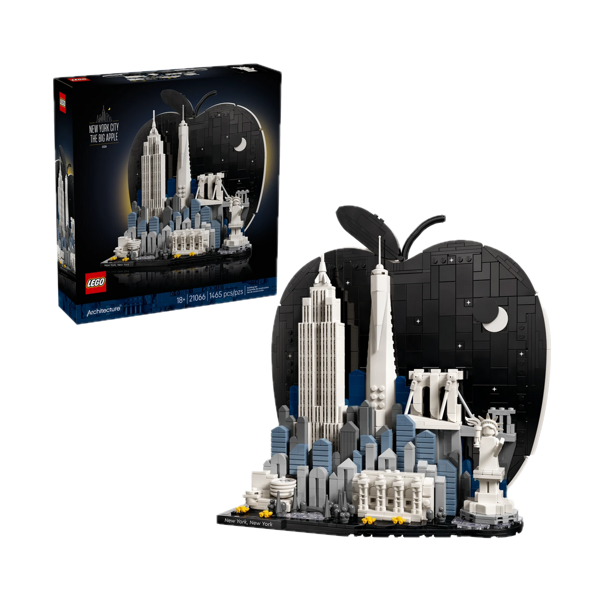 LEGO Architecture New York City 21066, box and built model
