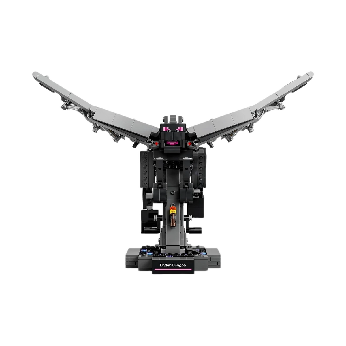 LEGO Minecraft The Ender Dragon 21595, front view with wings spread