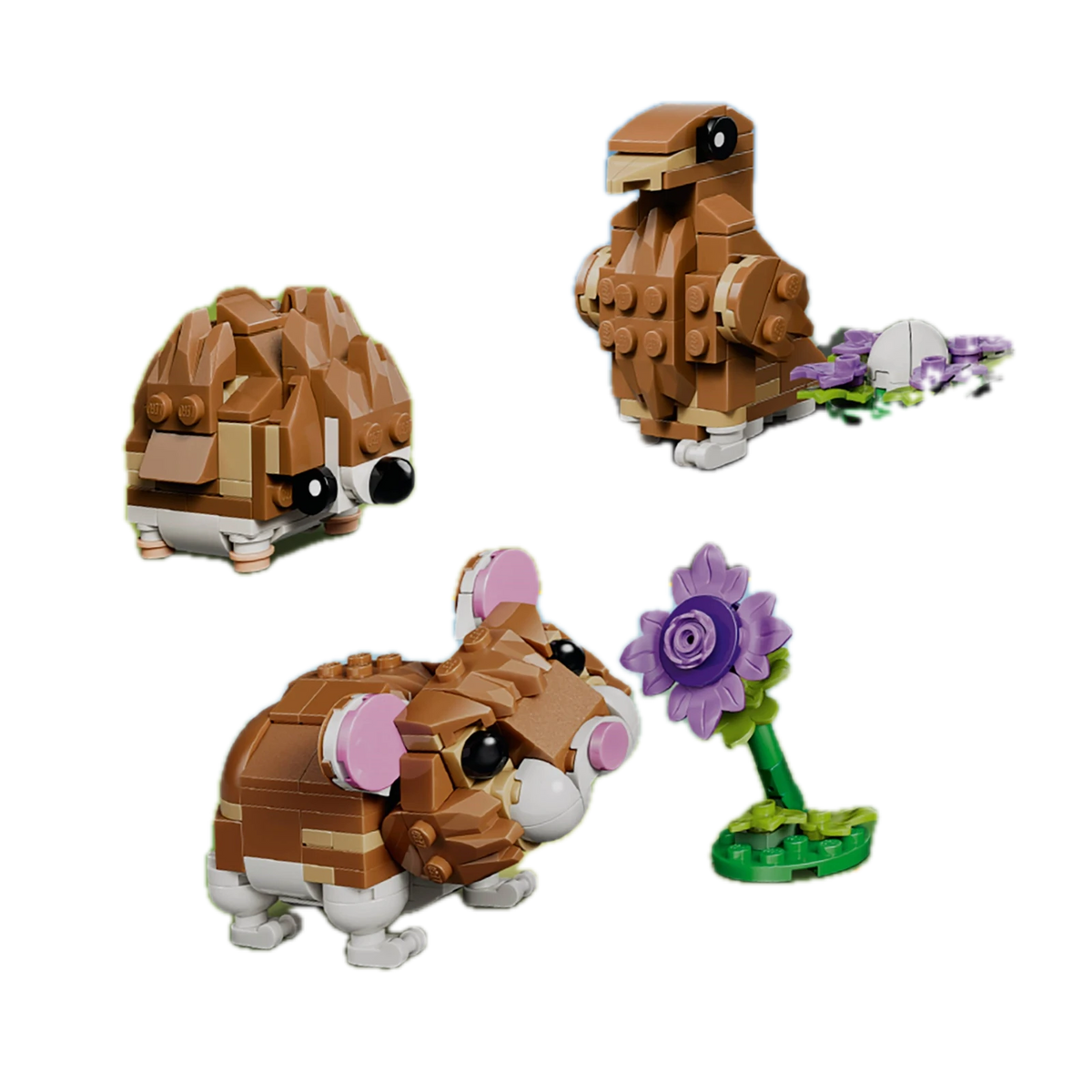 LEGO Creator 3in1 Cute Hamster with a Flower 31376, all three builds