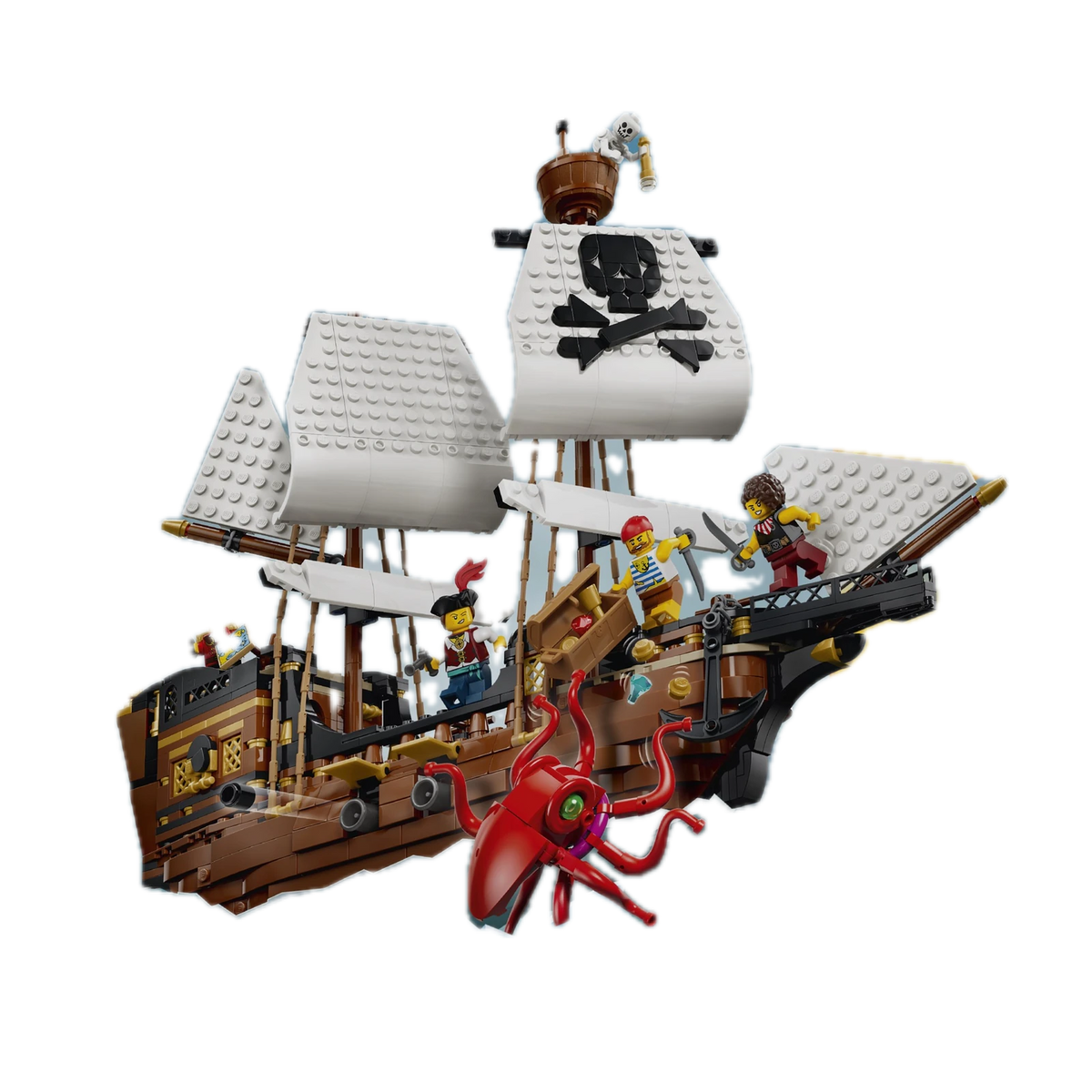 LEGO Creator 3in1 Iconic Pirate Ship 31387, angled view of the ship