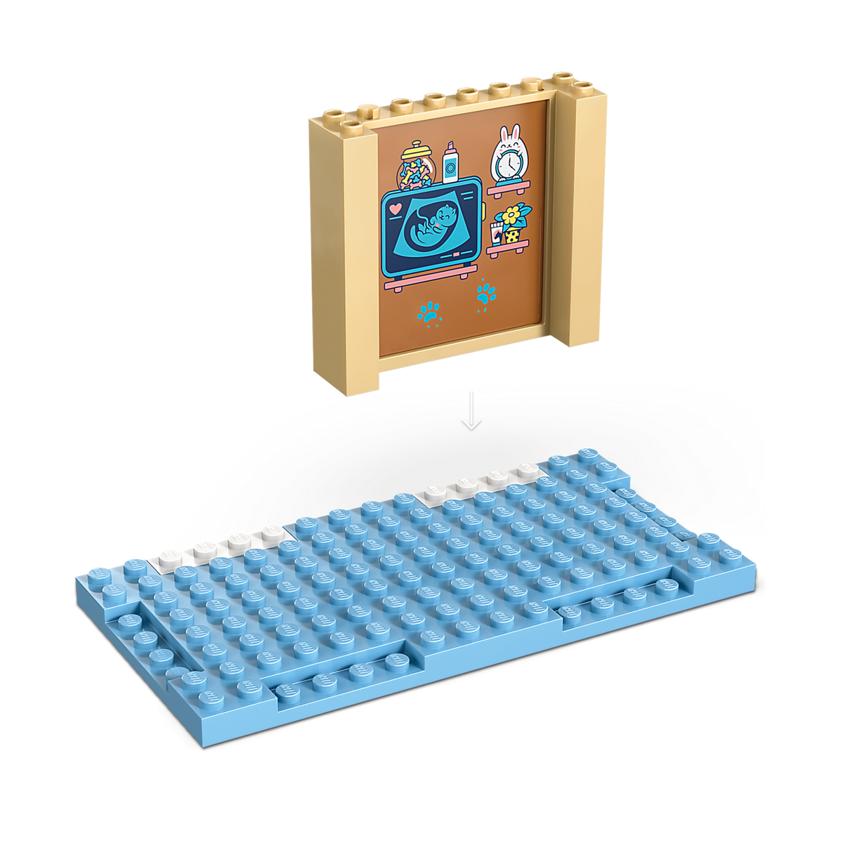 LEGO Friends Animal Vet Clinic 42696, exam room detail