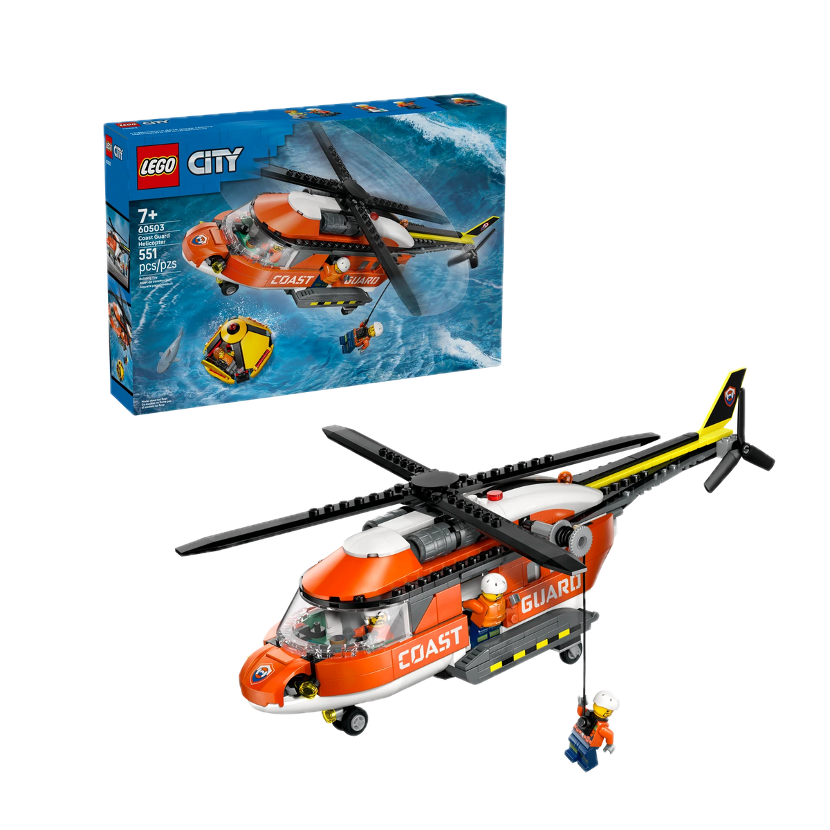 LEGO City Coast Guard Helicopter 60503, box and model